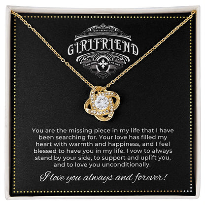 JGF Jewelry Gifts for Family | To My Beautiful Girlfriend (2) LOVE KNOT 1418-BB