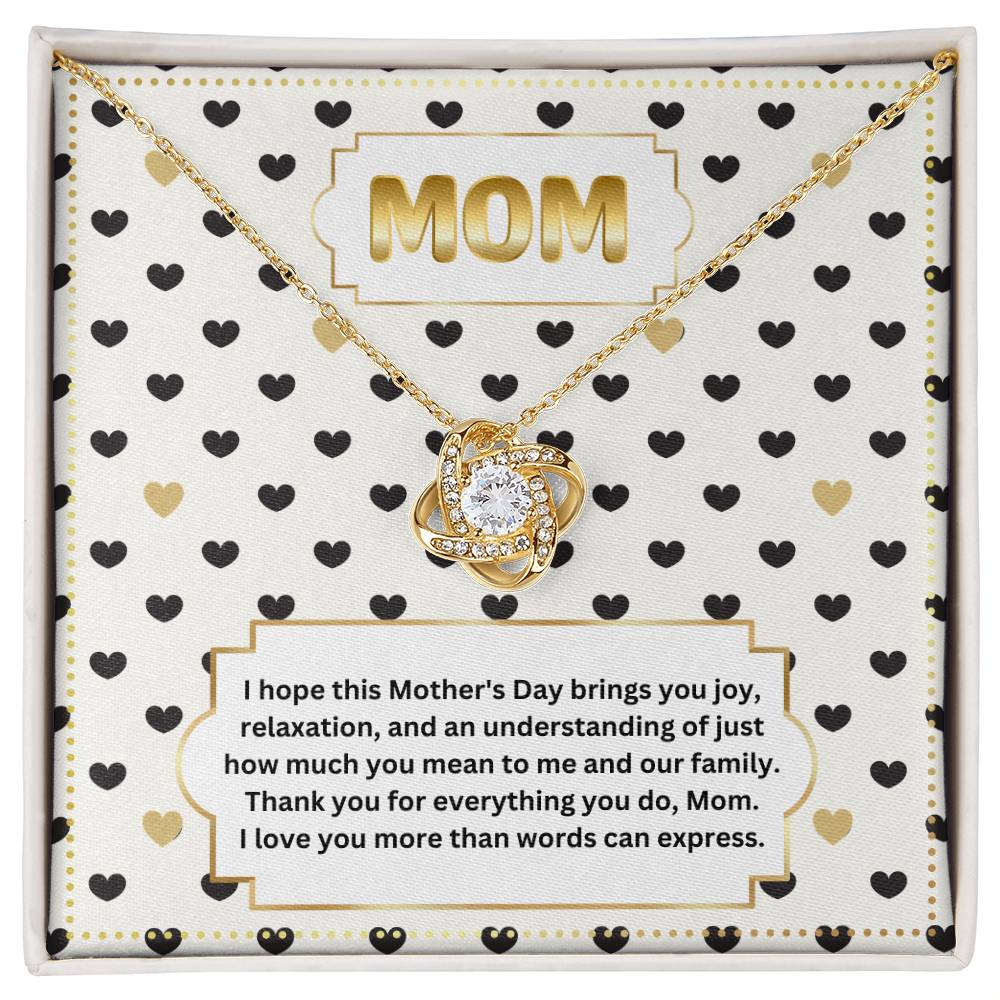 JGF Jewelry Gifts for Family Interlocking Heart Necklace First Mothers Day Gifts For New Mom Jewelry