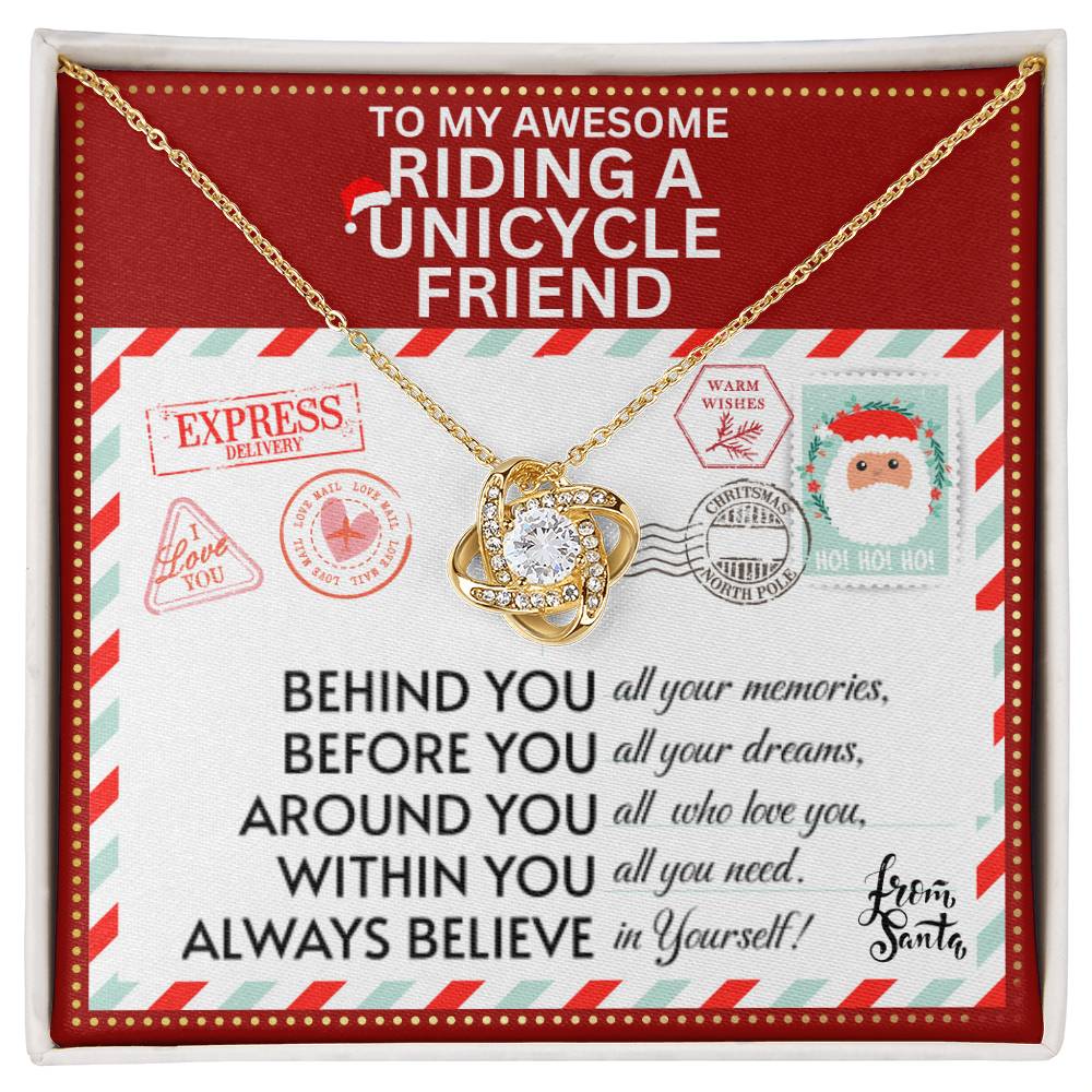 JGF Jewelry Gifts for Family Necklace Gift For A Riding Unicycle Adult Female Bestie BFF Friend