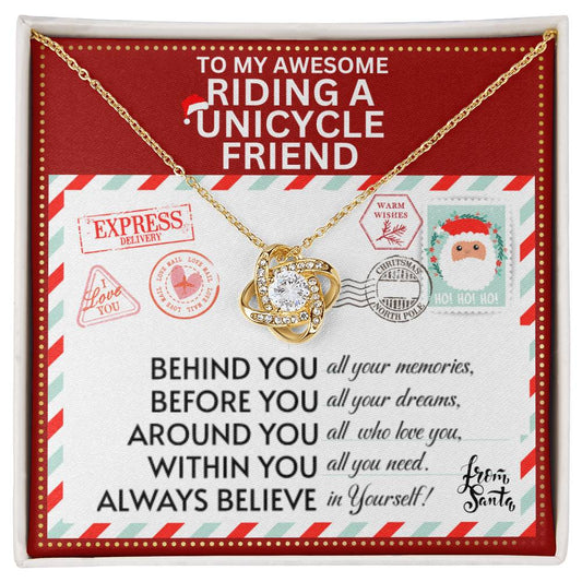 JGF Jewelry Gifts for Family Necklace Gift For A Riding Unicycle Adult Female Bestie BFF Friend