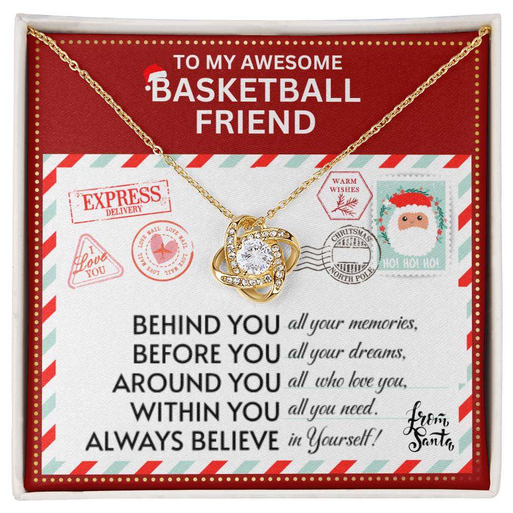 JGF Jewelry Gifts for Family Necklace Gift For Basketball Female Bestie BFF Friend Long Distance