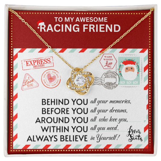 JGF Jewelry Gifts for Family Necklace Gift For Racing Female Bestie BFF Friend Far Away