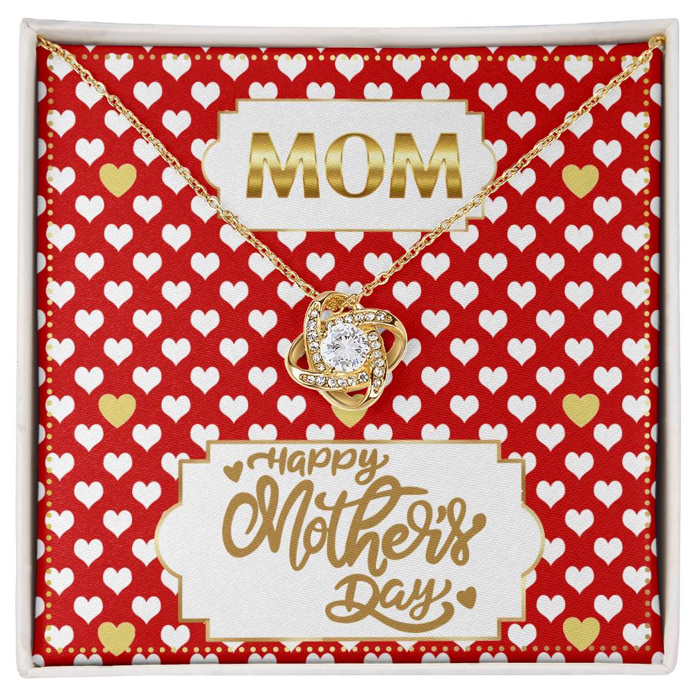 JGF Jewelry Gifts for Family I Love You Mommy Mothers Day for Mom Love Knot Necklace