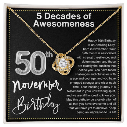 JGF Jewelry Gifts for Family 50 Year Old Birthday Gifts November