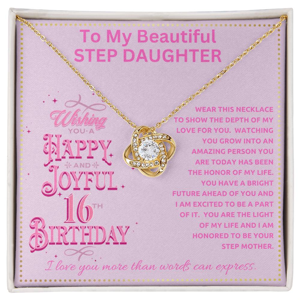 JGF Jewelry Gifts for Family To My Step Daughter 16th Birthday Gift Necklace