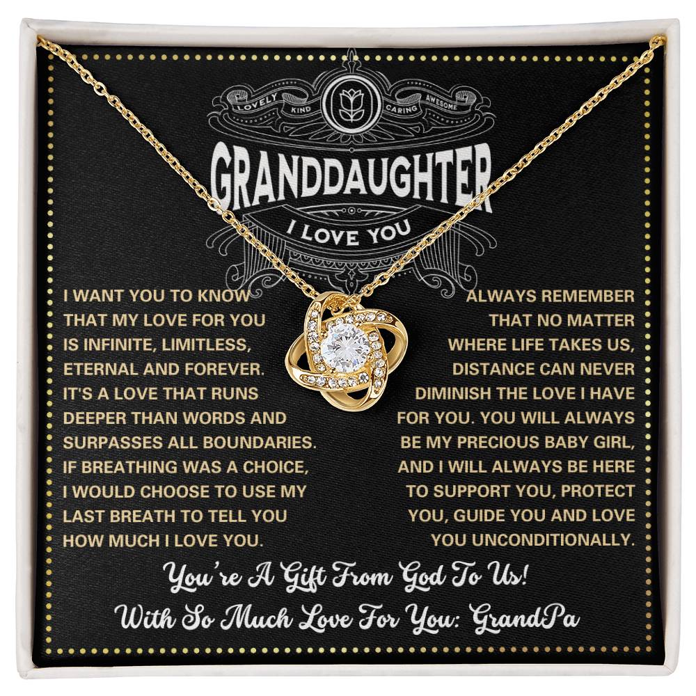 JGF Jewelry Gifts for Family To My Granddaughter Necklace Gifts From GrandPa For Graduation