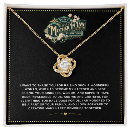 JGF Jewelry Gifts for Family | Future Mother In Law Gift from Son In Law on Wedding Day - Love Knot Sterling Silver