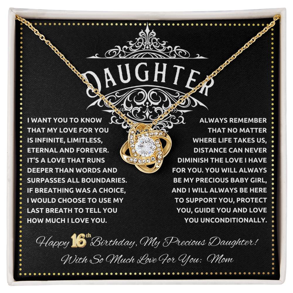 JGF Jewelry Gifts for Family Happy Birthday Sweet 16 Necklace For Daughter From Mom