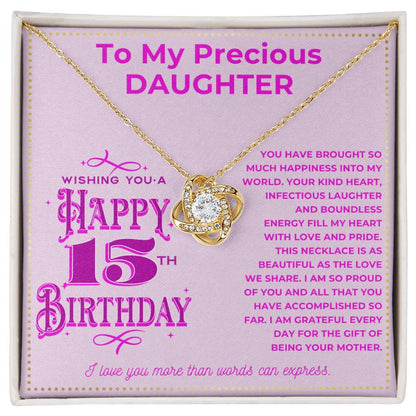 JGF Jewelry Gifts for Family To My Amazing Daughter 15th Birthday Necklace