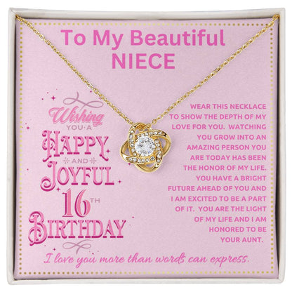 JGF Jewelry Gifts for Family 16th Birthday Card For Niece From Aunt