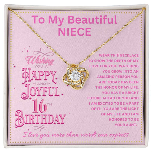 JGF Jewelry Gifts for Family 16th Birthday Card For Niece From Aunt
