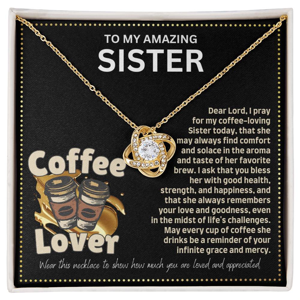 JGF Jewelry Gifts for Family I Love You Sister My Best Friend Necklace for Coffee Lover