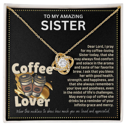 JGF Jewelry Gifts for Family I Love You Sister My Best Friend Necklace for Coffee Lover