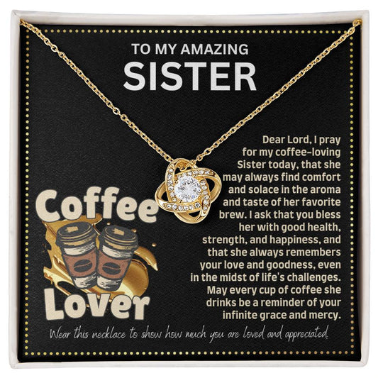 JGF Jewelry Gifts for Family I Love You Sister My Best Friend Necklace for Coffee Lover