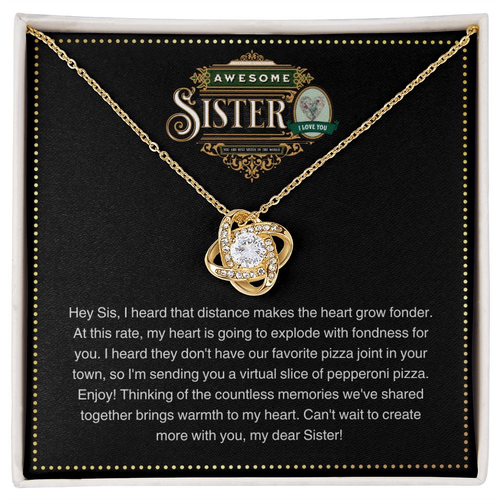 JGF Jewelry Gifts for Family | CubZir Sterling Silver | Elegant CZ Celtic Love Knot Pendant Necklace Gift for Older Sister for Mothers Day