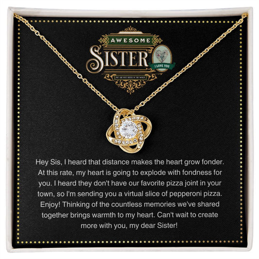 JGF Jewelry Gifts for Family | CubZir Sterling Silver | Elegant CZ Celtic Love Knot Pendant Necklace Gift for Older Sister for Mothers Day