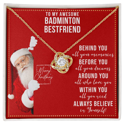 JGF Jewelry Gifts for Family Necklace Gift For Badminton Female Bestie BFF Friend