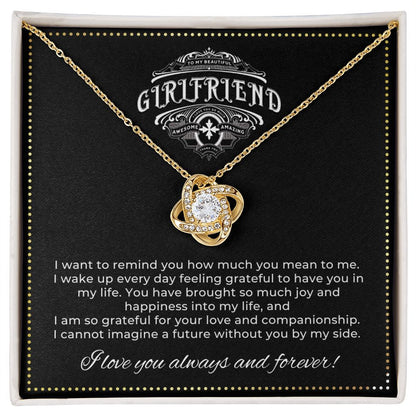 JGF Jewelry Gifts for Family | To My Beautiful Girlfriend LOVE KNOT 1418-BB