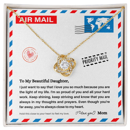 JGF Jewelry Gifts for Family | Daughter Moving Away From Home New Job Beginnings Gift | Mother And Daughter Pendant Necklace Jewelry
