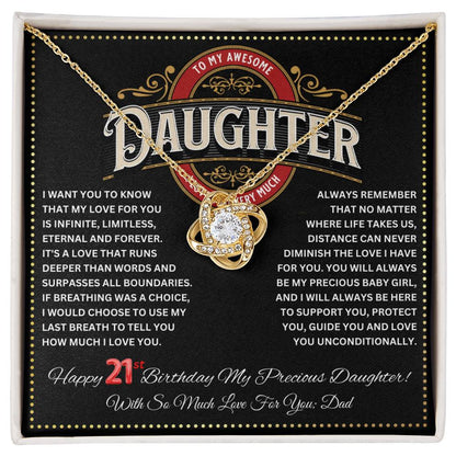 JGF Jewelry Gifts for Family Happy 21st Birthday Card For Daughter From Dad