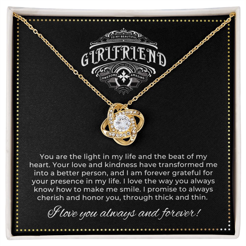 JGF Jewelry Gifts for Family | To My Beautiful Girlfriend (1) LOVE KNOT 1418-BB