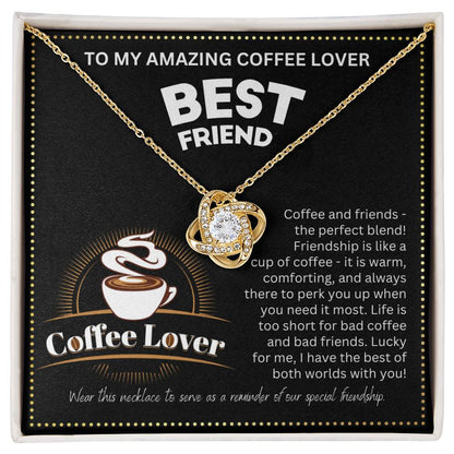 JGF Jewelry Gifts for Family No Coffee No Workee Bestie BFF Amazing Friendship Heart Necklace