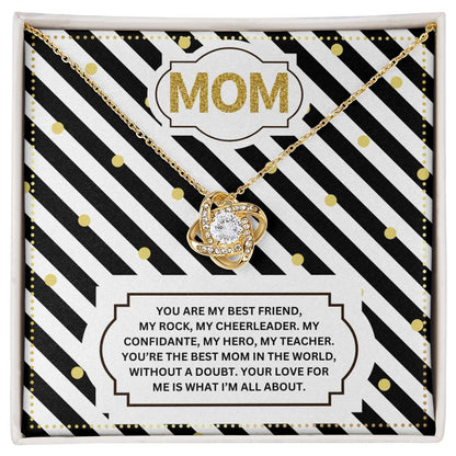 JGF Jewelry Gifts for Family I Love Mommy Love Knot Necklace For My Mom