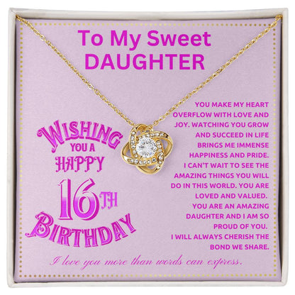 JGF Jewelry Gifts for Family To My Amazing Daughter Necklace Sweet 16 Birthday