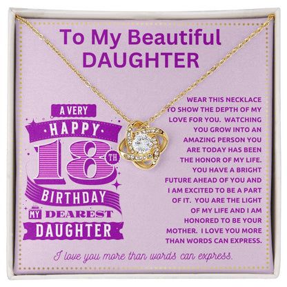 JGF Jewelry Gifts for Family Happy 18th Birthday Card For Daughter From Mom