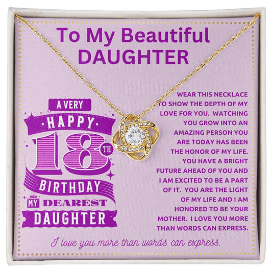 JGF Jewelry Gifts for Family Happy 18th Birthday Card For Daughter From Mom