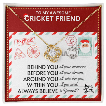 JGF Jewelry Gifts for Family Necklace Gift For Cricket Female Bestie BFF Friend Long Distance