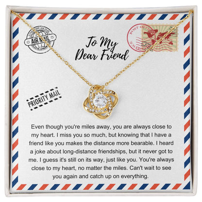 JGF Jewelry Gifts for Family | Necklace for Best Friend Gift for Long Distance Friendship | Sterling Silver Necklace For Women Send With Love