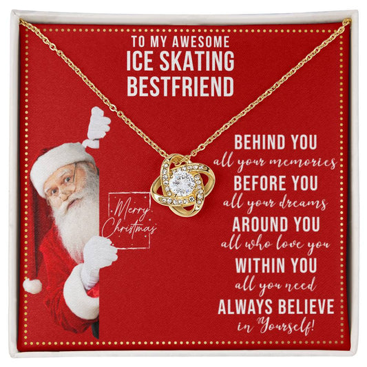 JGF Jewelry Gifts for Family BFF Christmas Stocking Stuffer Ice Skating Best Friend Bestie