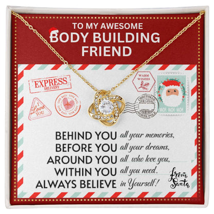 JGF Jewelry Gifts for Family Necklace Gift For Body Building Adult Female Bestie BFF Friend