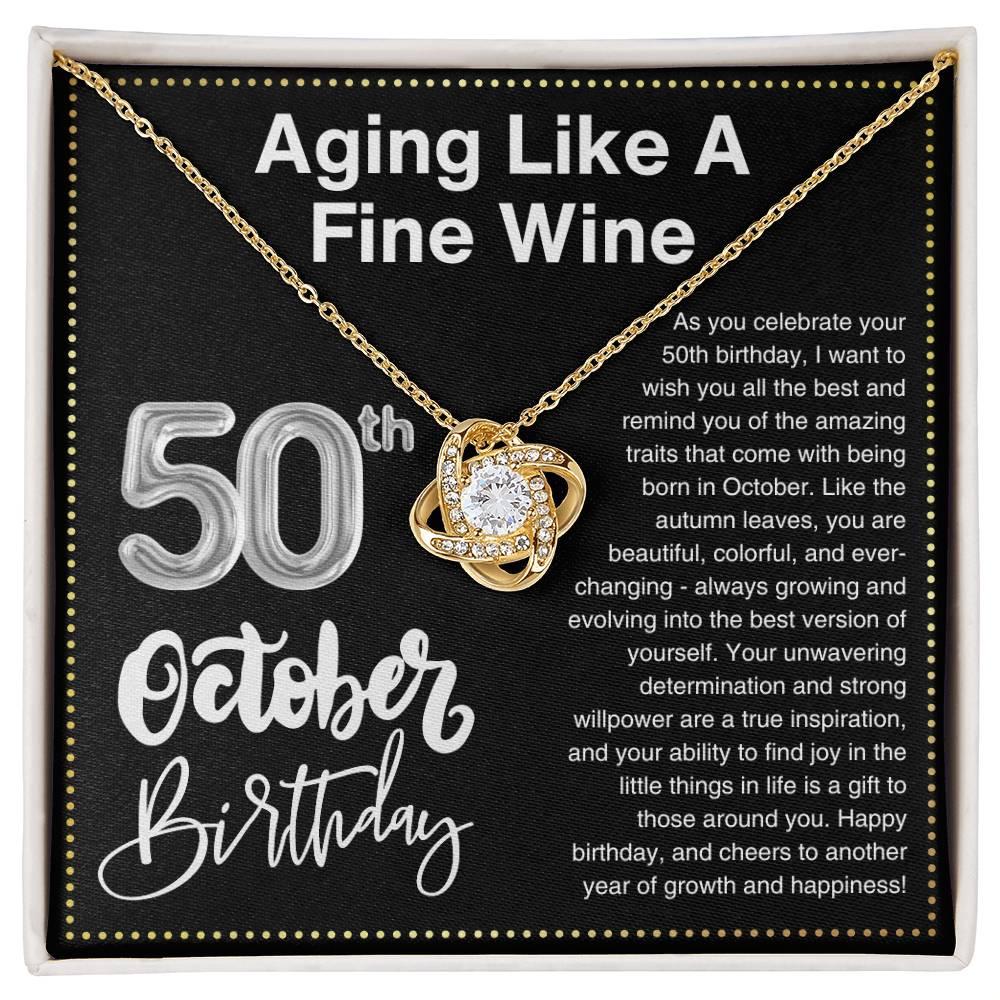 JGF Jewelry Gifts for Family 50th Birthday Gifts For Women Funny October