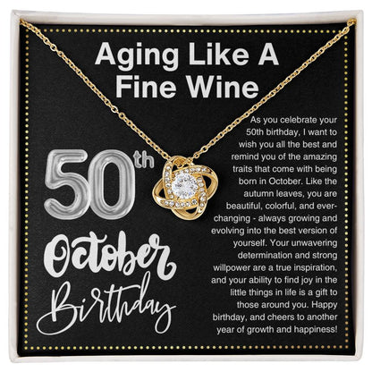 JGF Jewelry Gifts for Family 50th Birthday Gifts For Women Funny October