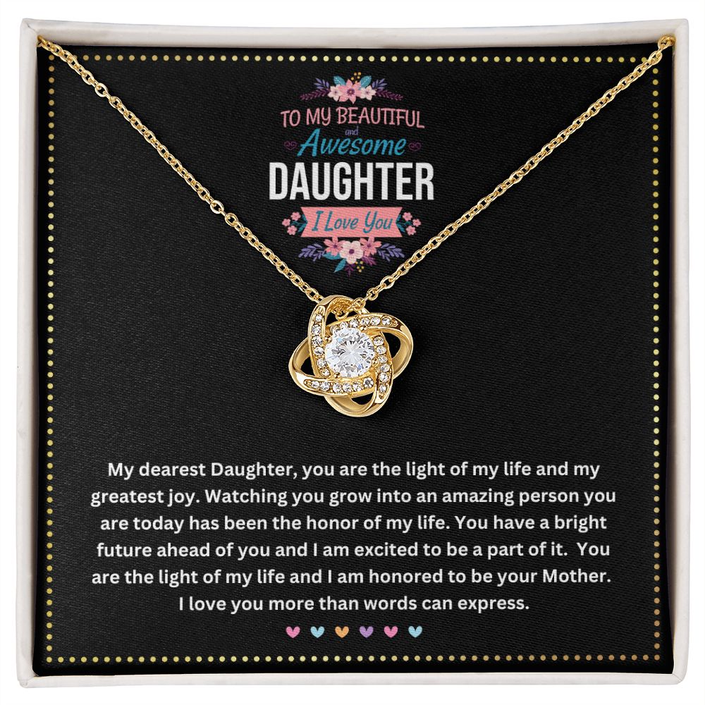 JGF Jewelry Gifts for Family |To My Lovely Daughter Necklace from Mom | Awesome Gift Basket Filler Alternative Ideas