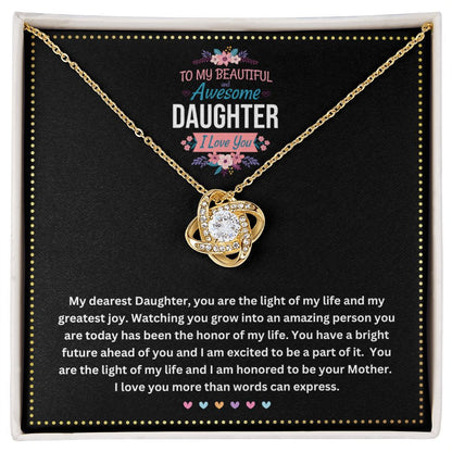 JGF Jewelry Gifts for Family |To My Lovely Daughter Necklace from Mom | Awesome Gift Basket Filler Alternative Ideas