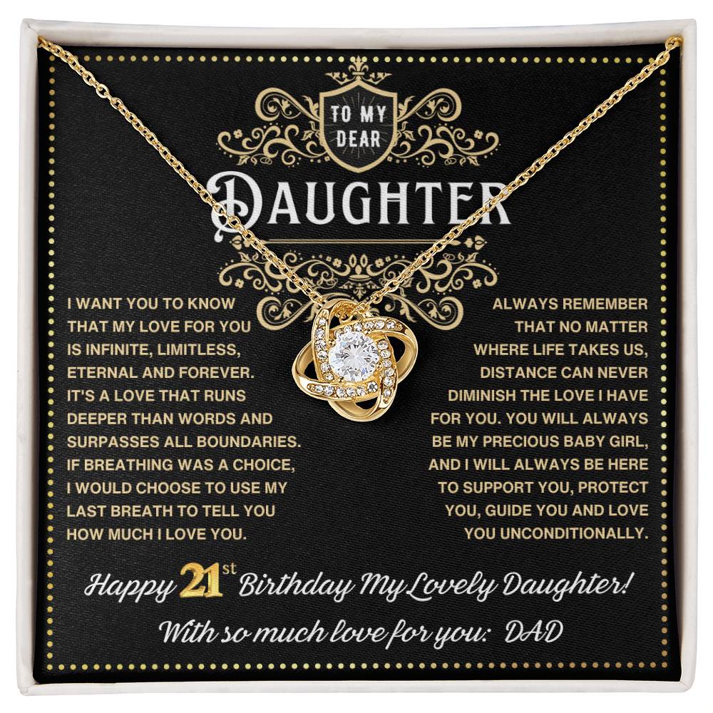 JGF Jewelry Gifts for Family 21 Year Old Daughter Birthday Card From Dad