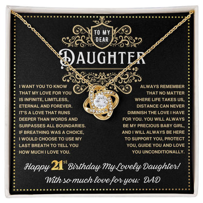 JGF Jewelry Gifts for Family 21 Year Old Daughter Birthday Card From Dad