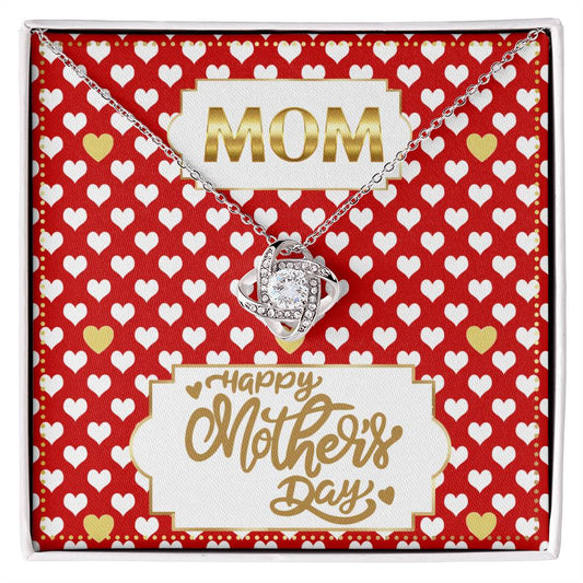 JGF Jewelry Gifts for Family I Love You Mommy Mothers Day for Mom Love Knot Necklace