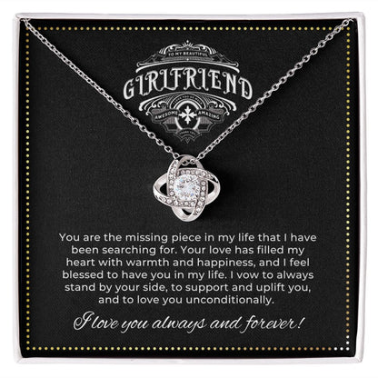 JGF Jewelry Gifts for Family | To My Beautiful Girlfriend (2) LOVE KNOT 1418-BB