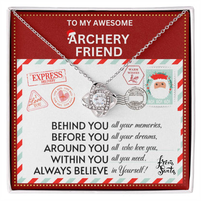 JGF Jewelry Gifts for Family Necklace Gift For Archery BFF Bestie Female Friend