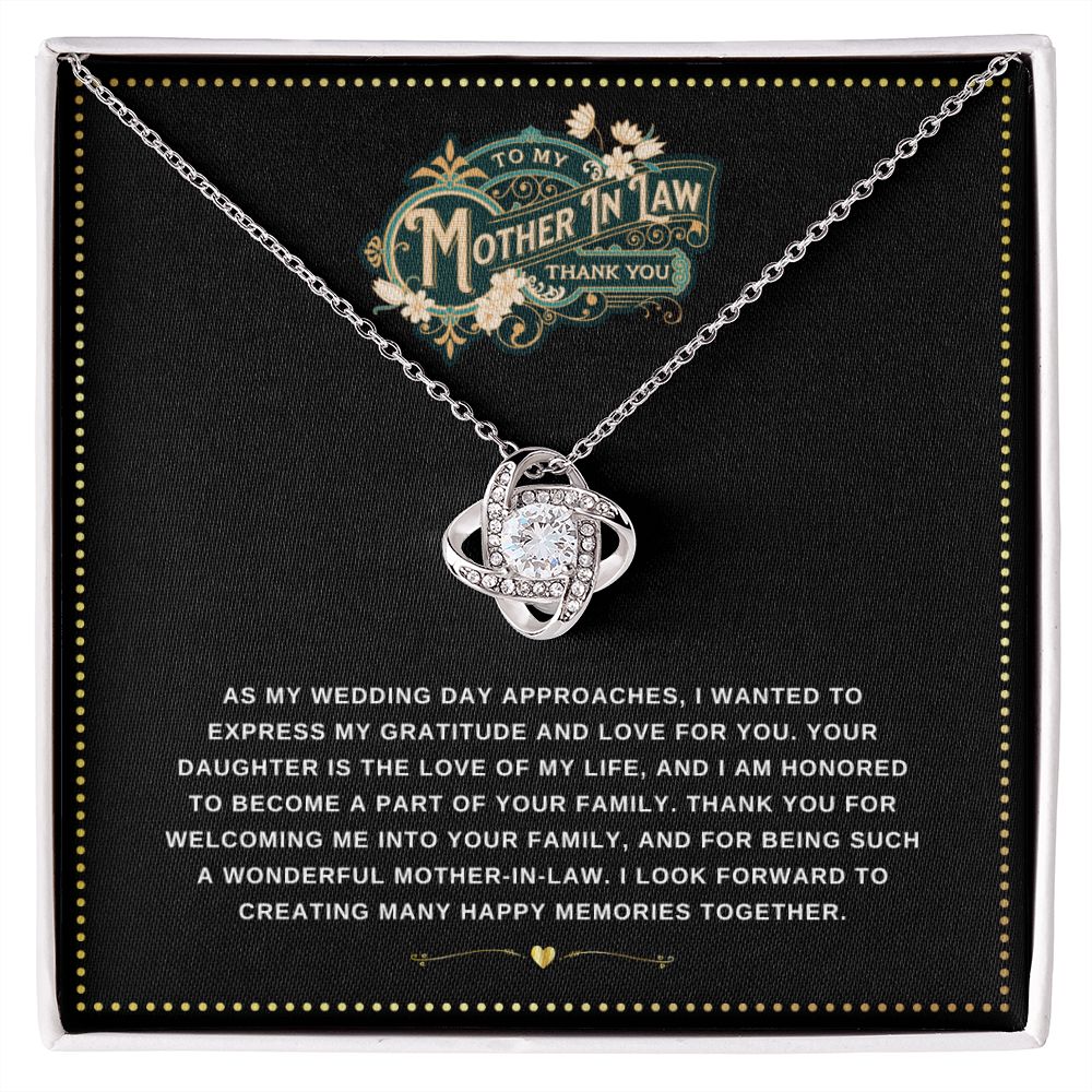 JGF Jewelry Gifts for Family | Sterling Silver Necklace Gift for New Mother In Law on Wedding Day from Son In Law