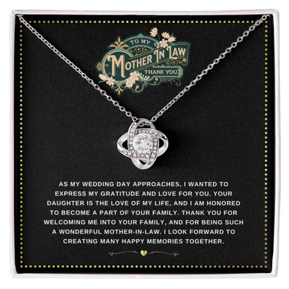 JGF Jewelry Gifts for Family | Sterling Silver Necklace Gift for New Mother In Law on Wedding Day from Son In Law