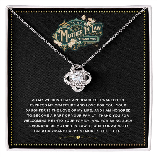 JGF Jewelry Gifts for Family | Sterling Silver Necklace Gift for New Mother In Law on Wedding Day from Son In Law