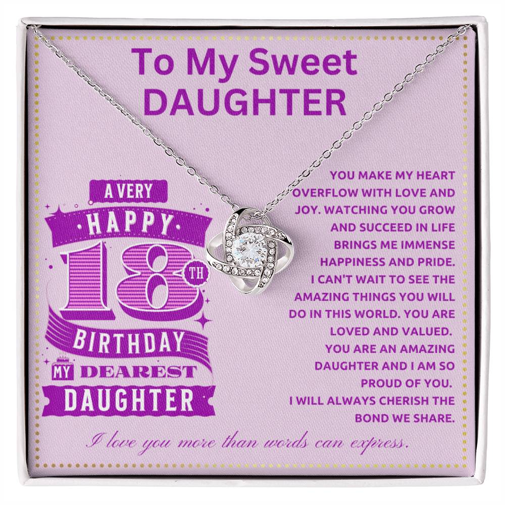 JGF Jewelry Gifts for Family Sterling Silver Necklace For Daughter 18th Birthday