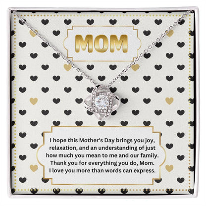 JGF Jewelry Gifts for Family Interlocking Heart Necklace First Mothers Day Gifts For New Mom Jewelry