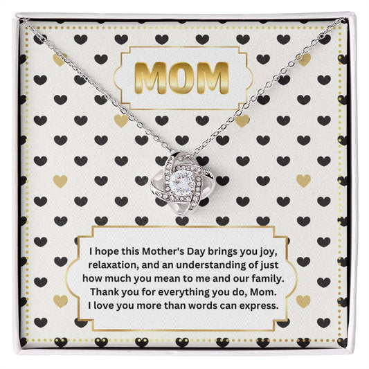 JGF Jewelry Gifts for Family Interlocking Heart Necklace First Mothers Day Gifts For New Mom Jewelry