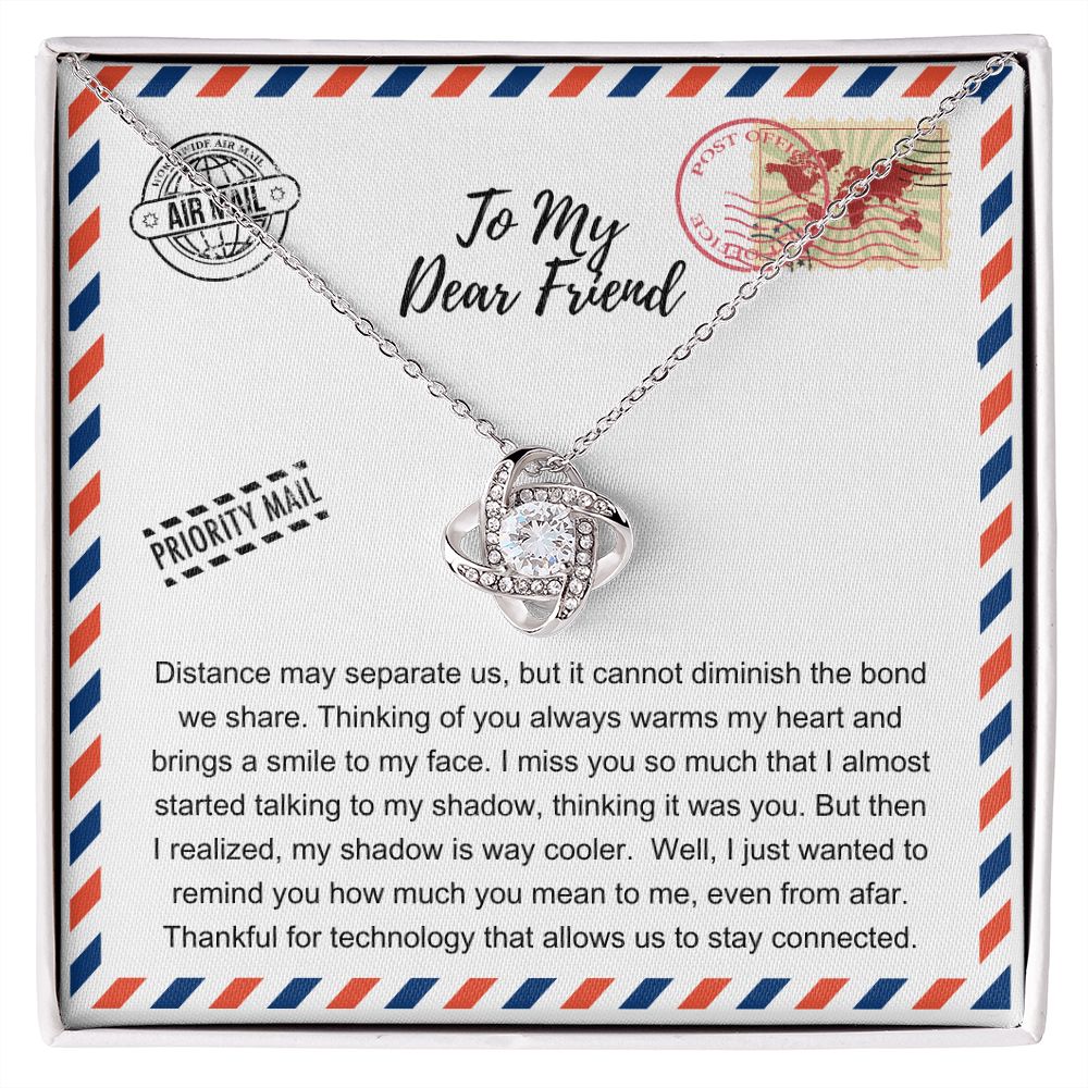 JGF Jewelry Gifts for Family | Thank You Gift for a Adult Best Friend Who Lives Miles Away |Love Knot Pendant Necklace